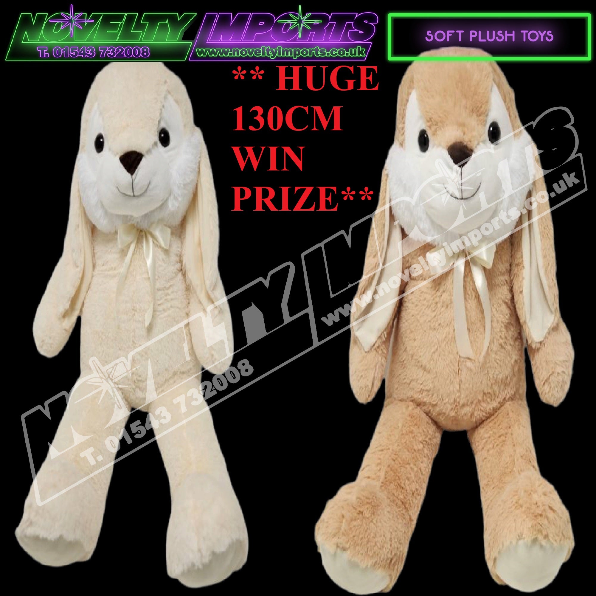 1/pc 130cm GIANT Win Soft Plush Bunny Rabbit – Novelty Imports UK