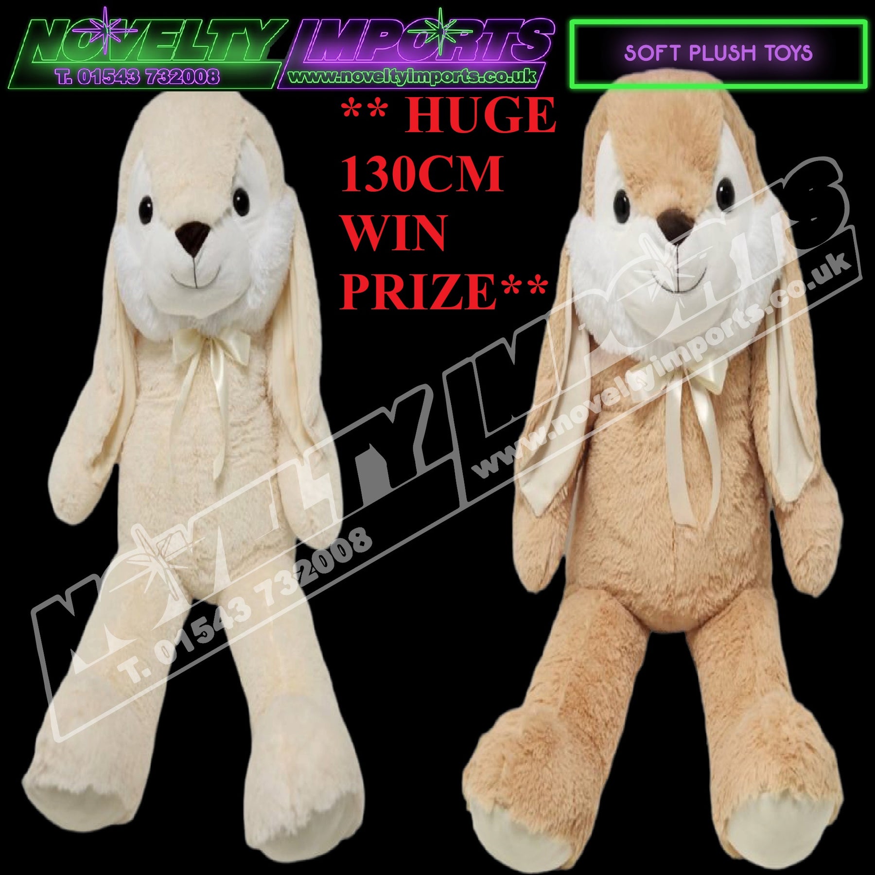 1/pc 130cm GIANT Win Soft Plush Bunny Rabbit – Novelty Imports UK