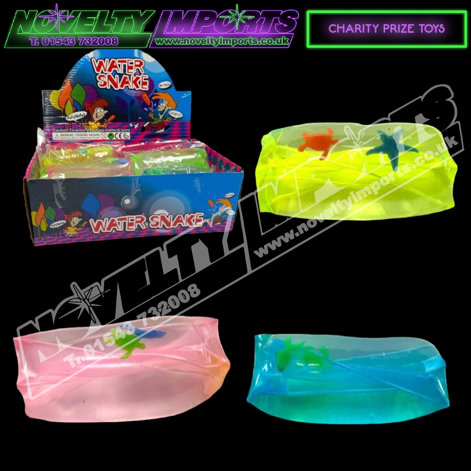Slippery Novelty Water Snake Wriggler Fairground Prize Toy – Novelty ...