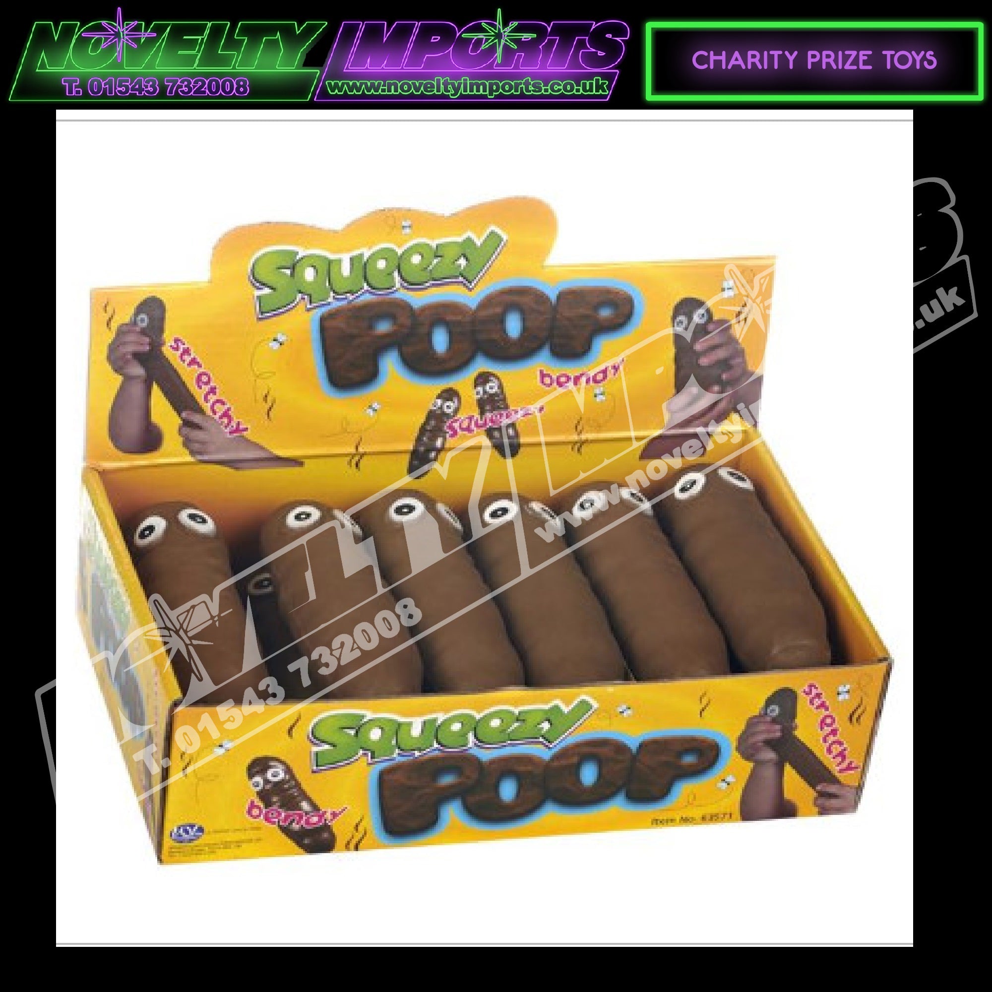 Super Stretchy Squeeze Stress Toy Poo Poop Win Prize – Novelty Imports UK